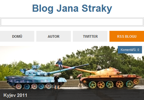 Screenshot mého osobního blogu